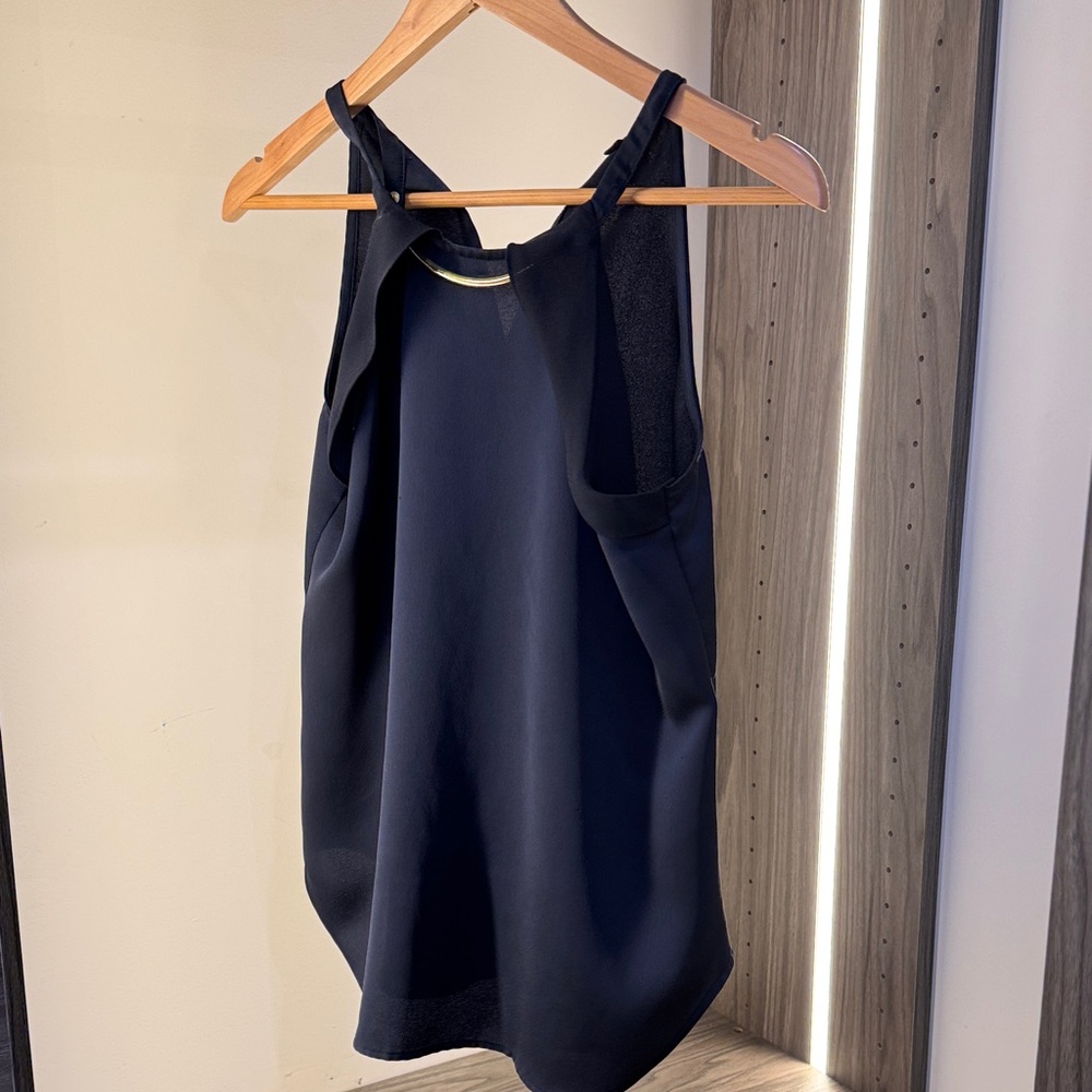 Ann Taylor Navy Sleeveless Tank Top